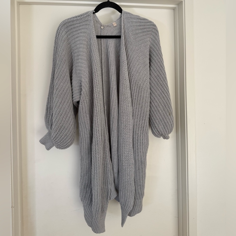Anthropologie Light Gray Chunky Knit Women's Cardigan